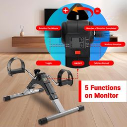 generic Mini Cycle Pedal Exerciser with Adjustable Resistance and Digital Display - for Light Leg and Arm Exercise and Physiotherapy at Home image 3