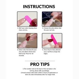 nakhi 24 Reusable Artificial Fake Nail Set |Base peach colour with White Bow Design Glossy Nails | Lightweight & Long Lasting| Quick Fix For Festivals & Special Occasions image 5