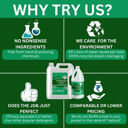Zimmer Aufraumen Matic Laundry Detergent for Front & Top Load Machines. Plant Based with Bio Enzymes. pH Balanced with Conditioner and Fragrance Booster (5L) image 3