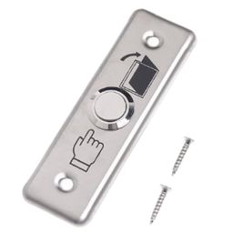 Stainless Steel Door Exit Push Button Switch, 3 by1 inch, Anti-Rust Metal Access Control System image 5