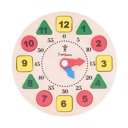 Tantrums Wooden Learning Clock for Kids, Educational Time Teaching Toy, Shape Color Sorting Number Blocks, Montessori Early Learning image 1