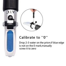 Refractometer (0-55%) Handheld Brix Meter Hydrometer Refractometer with Automatic Temperature Compensation(ATC) Brix Meter Optical Fruit Sugar Meter Brix Range Sugar/Sucrose Content image 3