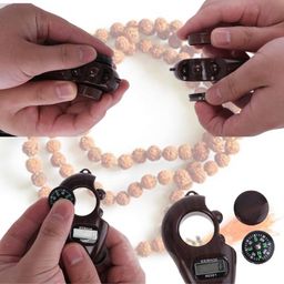 Portable Digital Jaap Mala Counter with Detachable Tasbeeh, Compass and Rotating Prayer Beads Misbaha Mantra Jap Finger Counter for Prayer jaap Counter image 5