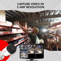 CP PLUS 2.4MP IR Bullet Outdoor Security Camera | 3.6mm Fixed Lens | Max 25/30fps at 2.4MP | DWDR, Day/Night (ICR) | IR Range of 20 Mtrs., Smart IR | Support Built-in Mic - CP-URC-TC24PL2C-V3 image 3