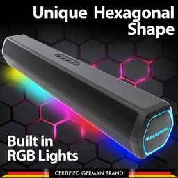 Blaupunkt Newly Launched SBA20 Pro 25W Bluetooth Soundbar with 2000mAh Battery I RGB Lights I Honeycomb Design I AUX, Bluetooth, USB & TWS I BT Speaker for TV, Mobile, PC, Laptops image 5