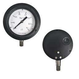 "Ji" Japsin Instrumentation Economical Pressure Gauge, 4" (100 mm) Dial, Range 0 to 70 Kg/Cm2 Single, Direct Bottom Entry, 3/8" BSP (M) Connection, Black Aluminium Case Screw Type & SS Internals image 2