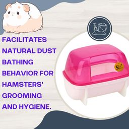 Sage Square Bath Sand Tub for Hamster, Dwarf, Gerbil, Chinchilla, Mice - Enhance Your Pet's Hygiene in Style, Provide Your Pets with a Relaxing Bathing Area. image 5