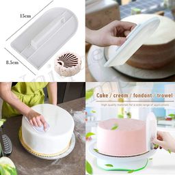 Unique Impex cake making set combo - Cake Turntable + Cake Smoother + 8-Pc Black Measuring Cups + Silicone Spatula and Brush Set + 4 Pcs Set Scraper + 12 Piece Cake Decorating Nozzle Set + 3 Pcs Multi-Function Stainless Steel Cake Icing Spatula Knife (All Product Reusable & Washable) image 5