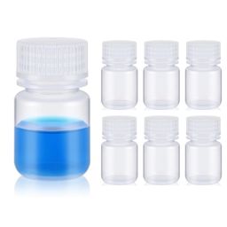 Spylx Plastic Sample Bottles 30ml, Laboratory Grade Polypropylene Wide Mouth Reagent Bottles Clear Liquids Storage Bottles with Lids Leak Proof Containers for Lab Classroom (6) image 1