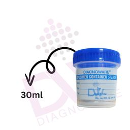 Diagnoware Polypropylene Urine Sample Bottles, 30ml, With Lid, Pack of 100, for Laboratory Use image 2