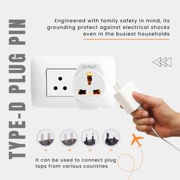 hi plasst pins n plugs Hi-Plasst 6a to 16a Converter Plug | 5 Amp to 15 Amp Converter Plug with 2 Extra sockets (Jumbo 16a, 1) (Jumbo 16a(with 2 pin), 1) image 5