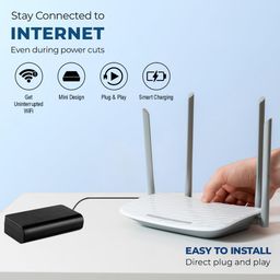 LAPCARE Mini UPS for 12V WiFi Router Broadband Modem | Backup Upto 4 Hours | WiFi Router UPS Power Backup During Power Cuts | UPS Broadband Modem | Current Surge & Deep Discharge Protection image 5