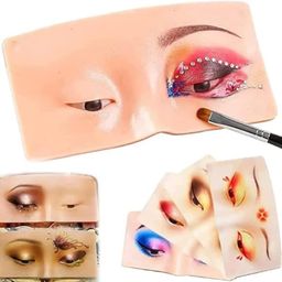 generic Eye Make Up Practice Dummy | Make Up Practice Face Board | Silicon Make up Face Practice Skin Board | For Beginners and Make Up Artists | Beginner Makeup Artist The Perfect Makeup pack of 1 image 1