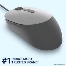 Dell MS3220 Wired Laser Mouse, up to 3200DPI, Lightweight, Ambidextrous with 2 Programmable Buttons - Titan Grey image 4