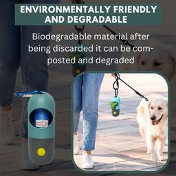 Amso Portable Diaper Disposable Bag Set with Led Flashlight ((1 Capsul with 7 Multi Color Garbage Roll)) image 2