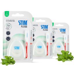 STIM Floss | Refreshing Mint Flavour | Cleans widest gaps between teeth (Pack of 3) image 1