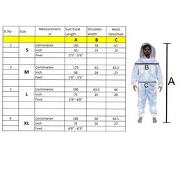 RAHBAN Ventilated Mesh Bee Suit – 3 Layer Mesh Net with Ultra Protection from Bee Sting/Breathable Full Suit with Air Circulation (L) image 2