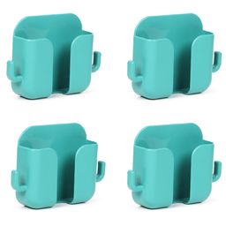 theKiteco. Wall Mounted Mobile Stand Storage Case for Remote, Wall Mounted Mobile Stand/Multi Purpose Stand with Hole for Phone Charging - Green - Pack of 4 image 1