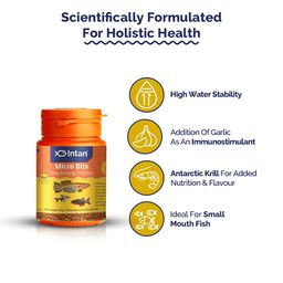 Intan Growel Micro Bits (0.4-0.6Mm Slow Sinking Crumble) | 25Gm - Highly Nutritious Ornamental Fish Food for Small Mouths - Killifish, Tetras, Rasboras & Danios image 4
