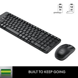 Logitech MK215 Wireless Keyboard and Mouse Set, 2.4 GHz Wireless, USB Compact Design, (Keyboard),5 Month Battery Life(Mouse) PC/Laptop- Black image 4