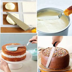 Unique Impex cake making set combo - Cake Turntable + Cake Smoother + 8-Pc Black Measuring Cups + Silicone Spatula and Brush Set + 4 Pcs Set Scraper + 12 Piece Cake Decorating Nozzle Set + 3 Pcs Multi-Function Stainless Steel Cake Icing Spatula Knife (All Product Reusable & Washable) image 4