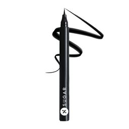 SUGAR Cosmetics Wingman Waterproof Matte Finish Microliner | Liquid Eyeliner | Flexi-Tip Applicator | Pen Eyeliner | Lasts Upto 12 Hrs | Smudgeproof & Transferproof | 1.6ml - 01 I'Ll Be Black image 1