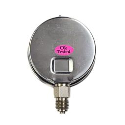 "JI" Japsin Instrumentation Economical Pressure Gauge Glycerin Filled, 2 1/2" Dial, Range 0 to 28 Kg/Cm2 With Dual Scale of 400 PSI, Direct Mounting Bottom Entry, 1/4" BSP (M) Connection, SS Body image 3