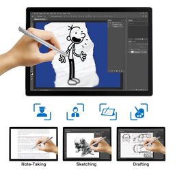 Surface Pen tesha Active Digitizer Stylus Pen with 1024 Levels of Pressure Sensitivity for Surface Pro 2017, Surface Laptop, Surface Pro 4, Surface Pro 3, Surface Book and Surface 3 (Silver) image 3