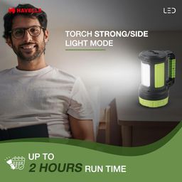 Havells 10W Led Torch|Energy Efficient|Lithium-Ion Battery|Diffused Side Light for Low Glare|Ultra Bright|Upto 6 Hours Runtime|Made in India|(Outrider)|Pack of 1, Green image 3
