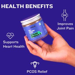 rawrx Vegan Omega 3 Fatty Acid Capsules,60 Vegetarian Caps (2 Months Supply),Authentic 500 Mg Algae Oil,Carrageenan & Gelatin Free,No Fish Oil,Supports Heart,Brain,1 Count image 3