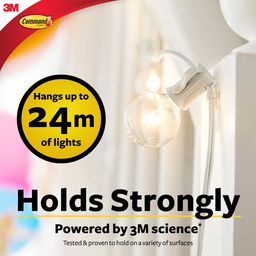 command 3M Command, Clear Decorating & organizing wall hooks, Holds Strongly, Reusable, Adhesive hooks for wall, Multi-surface damage free hooks for hanging (Transparent, 20 clips, 24 strips), Plastic image 4