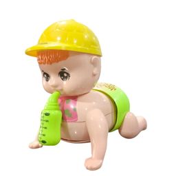 Toy Imagine Crawling Baby Toy with Bottle | Musical & Light-Up Infant Action Toy | Crawling Movement, Colorful Hat, Sound & Light Effects | Battery Included in Box | for Babies & Toddlers image 1