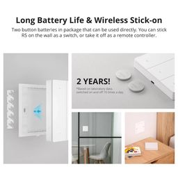 R5W WiFi Smart Light Switch, 6-Key Scene Remote Controller, Magnetic Panel, No Wiring Required, Multi-Trigger Methods, Multi-Way Control, Compatible with Ledgebit & Sonoff Devices image 4