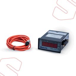 TM 801 Digital Panel Mount Tachometer with Digital Tachogenerator Sensor - 220 Volts AC 50Hz +/- 10%, easy-to-install, motor speed control, fan speed control, monitoring conveyor belt speeds and more image 1