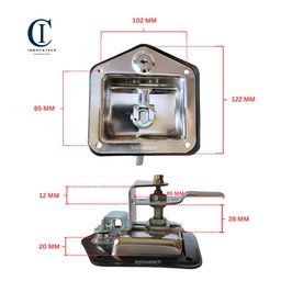 generic Ictech® T-Handle lock replacement for Generator Canopy/Canopies image 3