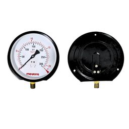 japsin instrumentation Pressure Gauge, 6" Dial, Range 0-21 Kg/Cm2 with Dual Scale of 300 PSI, Surface Mounting Bottom Entry, 3/8" BSP (M) Connection, MS Case & Brass Internals - Process Control image 2