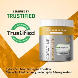 NATURALTEIN Creatine Monohydrate Unflavoured (150 Grams, 50 servings) Creapure Creatine Monohydrate For Increases Muscle Size & Strength | Fast Recovery | Enhanced Physical Performance image 3