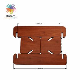 KRISANT Space Saving Wooden Hand Made Book Holder Mini Book Shelf Rack for Home Table Library Book case Living Room Bookshelf and Office Table Bookcase image 3