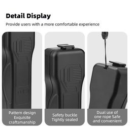 ELFOG Storage Case Suitable for DJI Osmo Pocket 3 Snug-Fit Protective Shell Waterproof Anti-Scratch Hard Shell with 2 in 1 Neck Strap Protective Storage Case for Pocket 3 Canera image 4