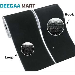 DEEGAA MART 4 Inch x 1 Meter Hook and Loop Tape, Strips with Adhesive, Couch Cushion Multi-Purpose Carpet Anti Slip Rug Gripper, Double Sided Hook Loop Rolls, image 4