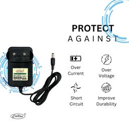 callsa 12V 2Amp DC Power Adapter, Power Supply for Router, Set Top Box, CCTV, LCD Monitor, TV, Speaker, Camera (AC Input 240V 50Hz Dc Output 12 Volt 2 Amp) Black image 2