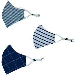NewBR 100% 3 layer Cotton Mask Reusable Washable Cloth Face Mask for Men, Adults | Three Layer Designer Masks with Comfortable Ear String | Pack of 3 image 2
