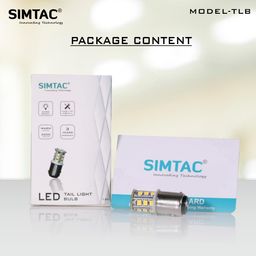 SIMTAC 3 Year Warranty 360° Reflecting Tail Light Led Bulb For Bike Scooter&Cars,White image 5