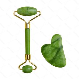 jm seller Facial Massager Jade Roller & Gua Sha Tool Reduces Wrinkles Fine Lines and Dark Circle. image 1
