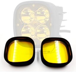 GEAR UP Advanced 4 LED Square Fog Lamp Yellow Cover With Acyrlic Yellow Lens (Set of 2) image 1