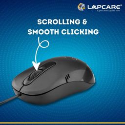 LAPCARE Optical USB Mouse L-60 Plus (Ind) 1000Dpi,3- Button, Scrolling Wheel, Plug and Play (Black) image 4