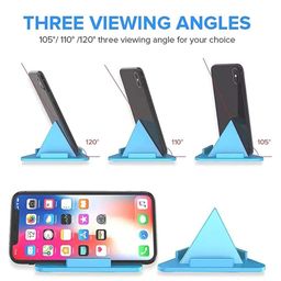 nocxtun PR-300 Tabletop Mobile Stand Mate Portable Three-Sided Triangle Desktop Stand Mobile Phone Pyramid Shape Holder Desktop Stand (Multicolor- Pack of 10) image 2