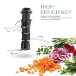 generic Manual Hand Press Push Chopper with 6 Blades 1000 ML for Effortless Chopping Vegetables & Fruits Chopper Mixer Cutter to Cut Onion, Salad, Tomato, Potato(Multicolor 1000 ML) image 4