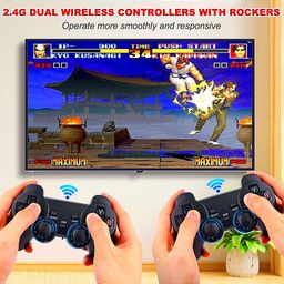 RUG Wireless Console Retro Video Game for TV- 4K Ultra HD |Video Game | Gaming Console| Retro Game Stick |Built-in 21000 +TV Game with Games & 64Gb,Retro Game Console, Plug & Play Video TV Game 4K Ultra Games| 9 Emulators|Dual-Player Setup|2.4G Wireless Game Stick for all age Group easy to use roller BLACK. image 5