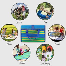ayus Foldable Plastic Floor Mat Multicolor,(Chatai) Mats for Home, Perfect for Picnics, Beaches, Outings, Weather-Proof Mold/Mildew Resistant Floor Carpet (Multicolor, 3 X 6 (Feet), Foldable) image 5